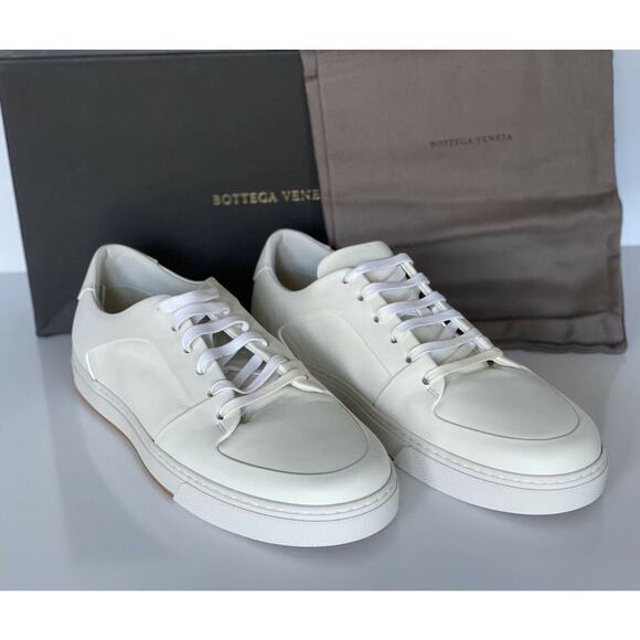 NIB $750 Bottega Veneta Men's Speedster Calf Leather White Sneakers 7 US 608761